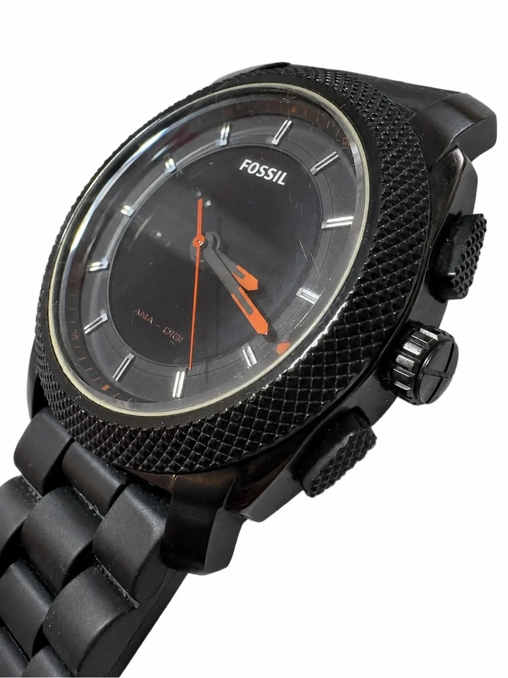 Fossil Black Watch with Orange Hands